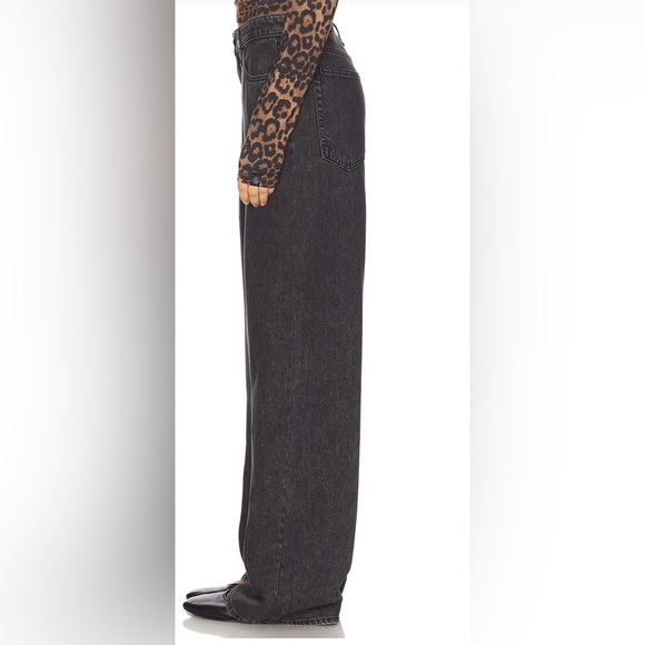 Rag & Bone sz 27 Logan Mid Rise Anglique Wide Leg black Denim Jeans - Picture 10 of 10